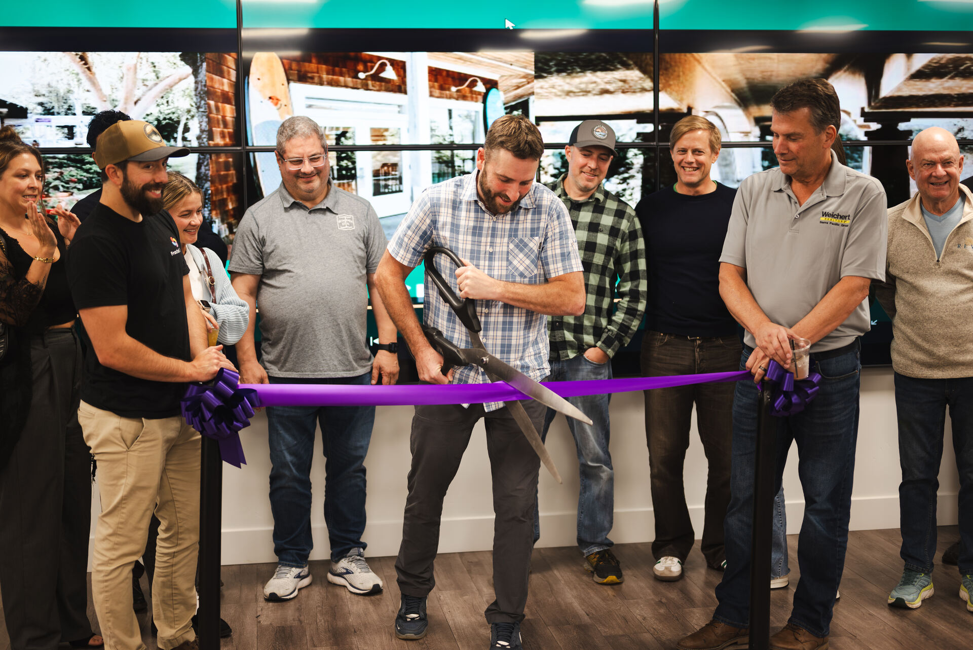 Ribbon-cutting ceremony marking the opening of Granite City Workspaces in Historic Downtown Folsom